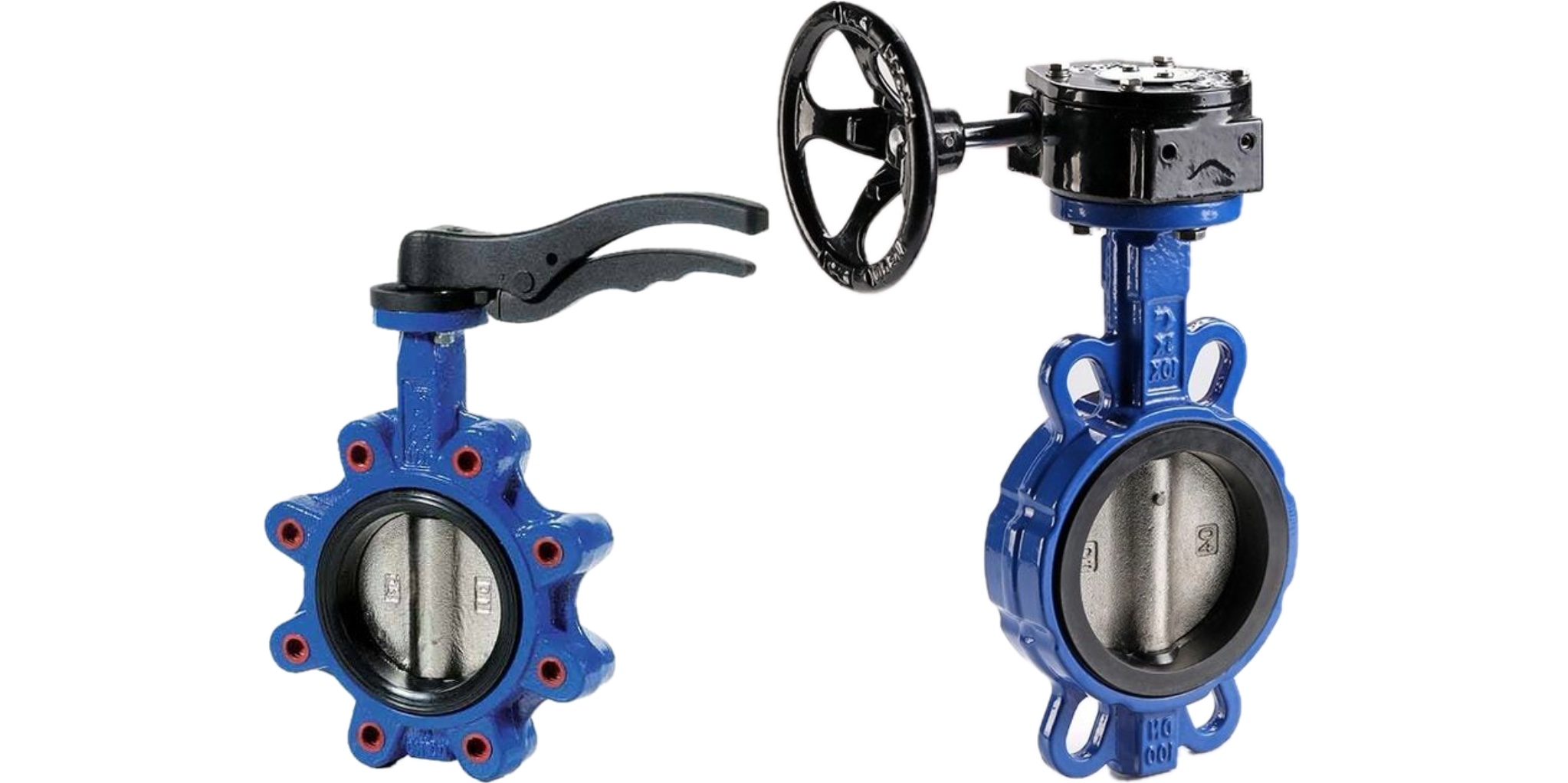 شیر پروانه اهرمی استیل فولاد چدن battery fly valve